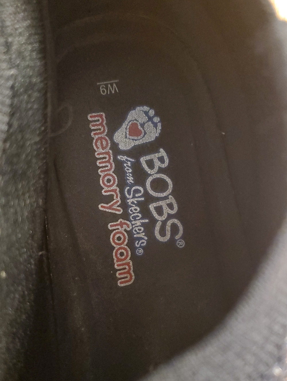 Bobs Sketchers Black Rhinestone Memory Foam Slip On Shoes Size 9 - Picture 2 of 10